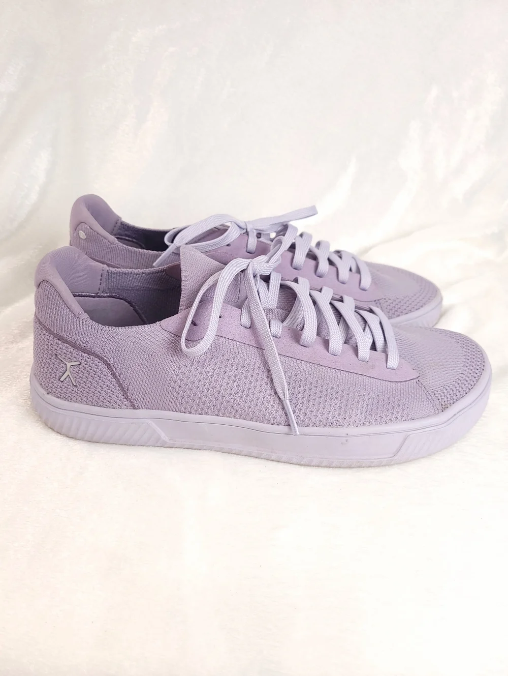 Casual Women's Lavender Knit Sneakers - Unbranded